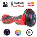 Flash Wheel UL 2272 Certified Hoverboard 6.5" Bluetooth Speaker with LED Light Self Balancing Wheel Electric Scooter - Pink   
